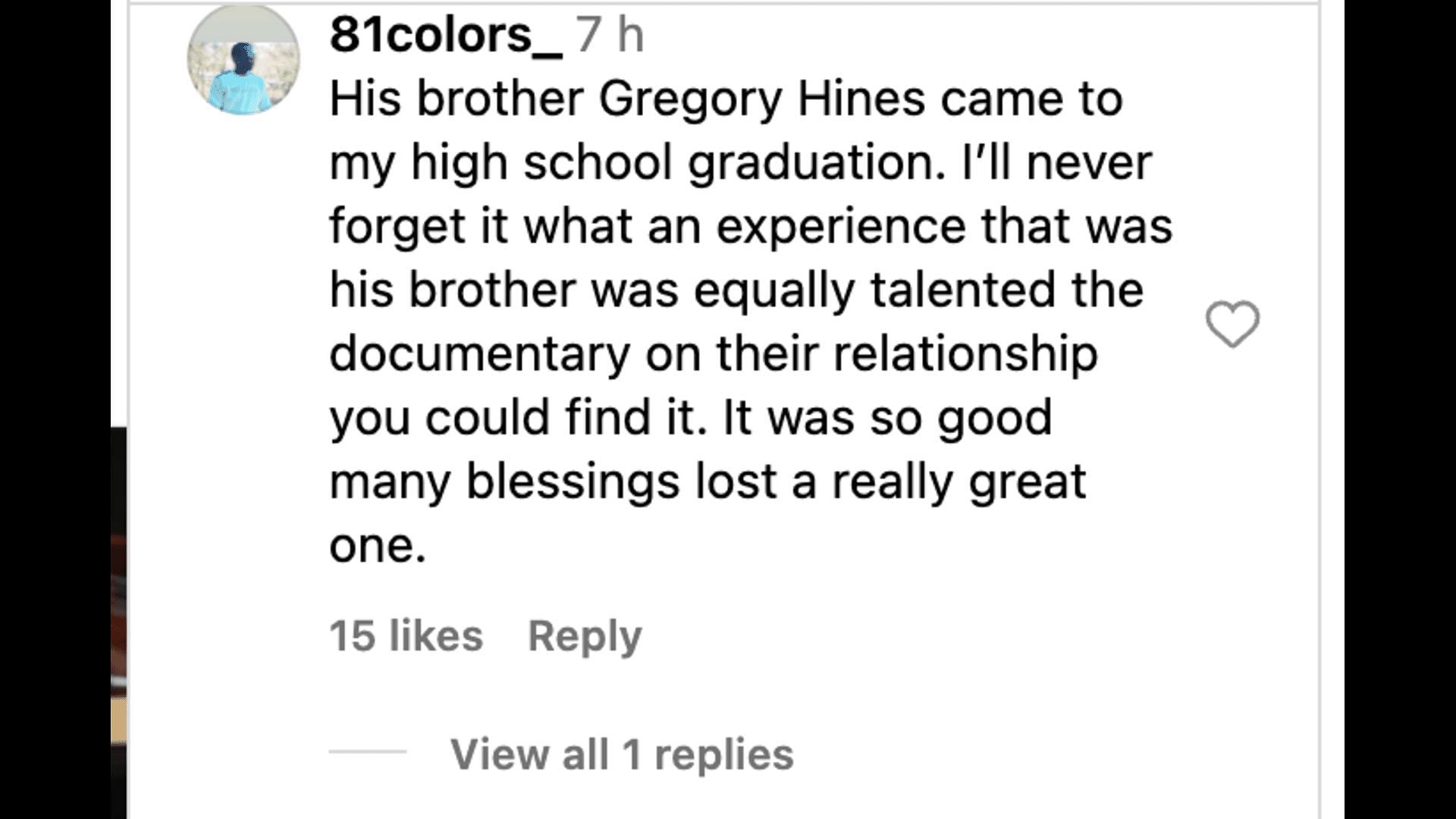 Social media users mourn the passing away of Hines, as the Broadway actor died at the age of 80. (Image via @theshaderoom/ Instagram)