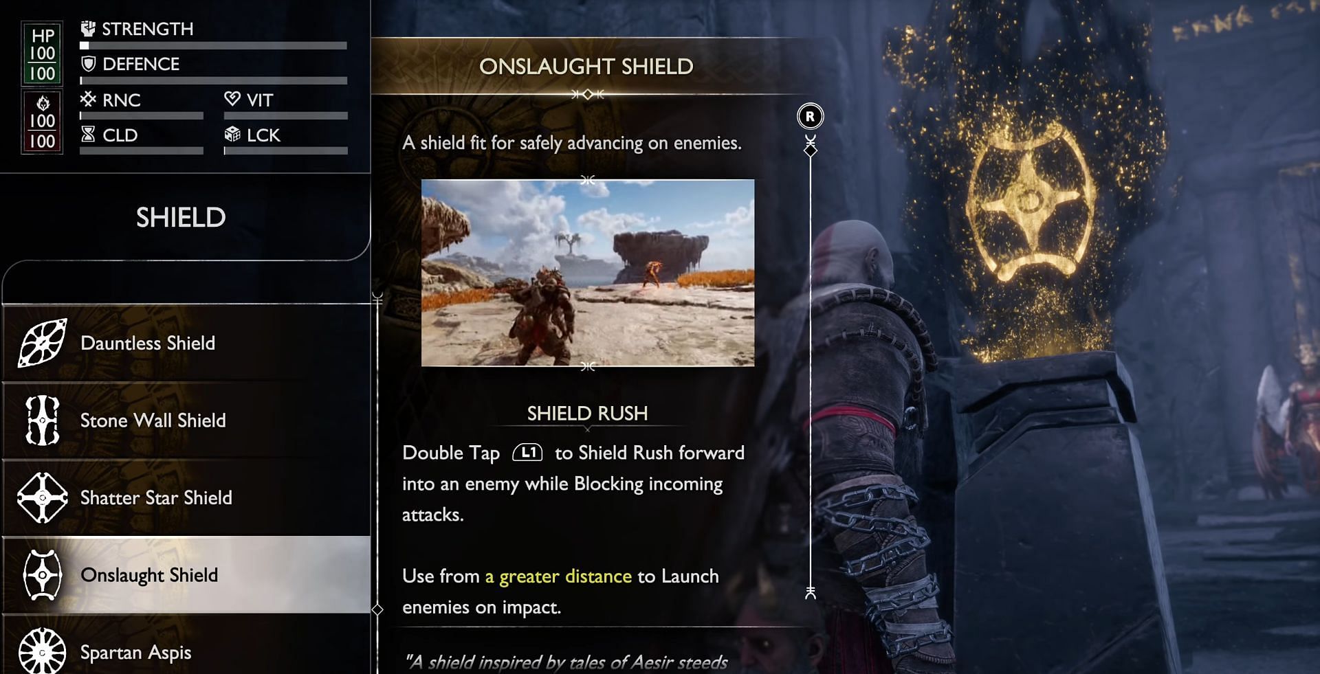 The various shields you can start your run with in God of War Ragnarok Valhalla (Image via Santa Monica Studios)