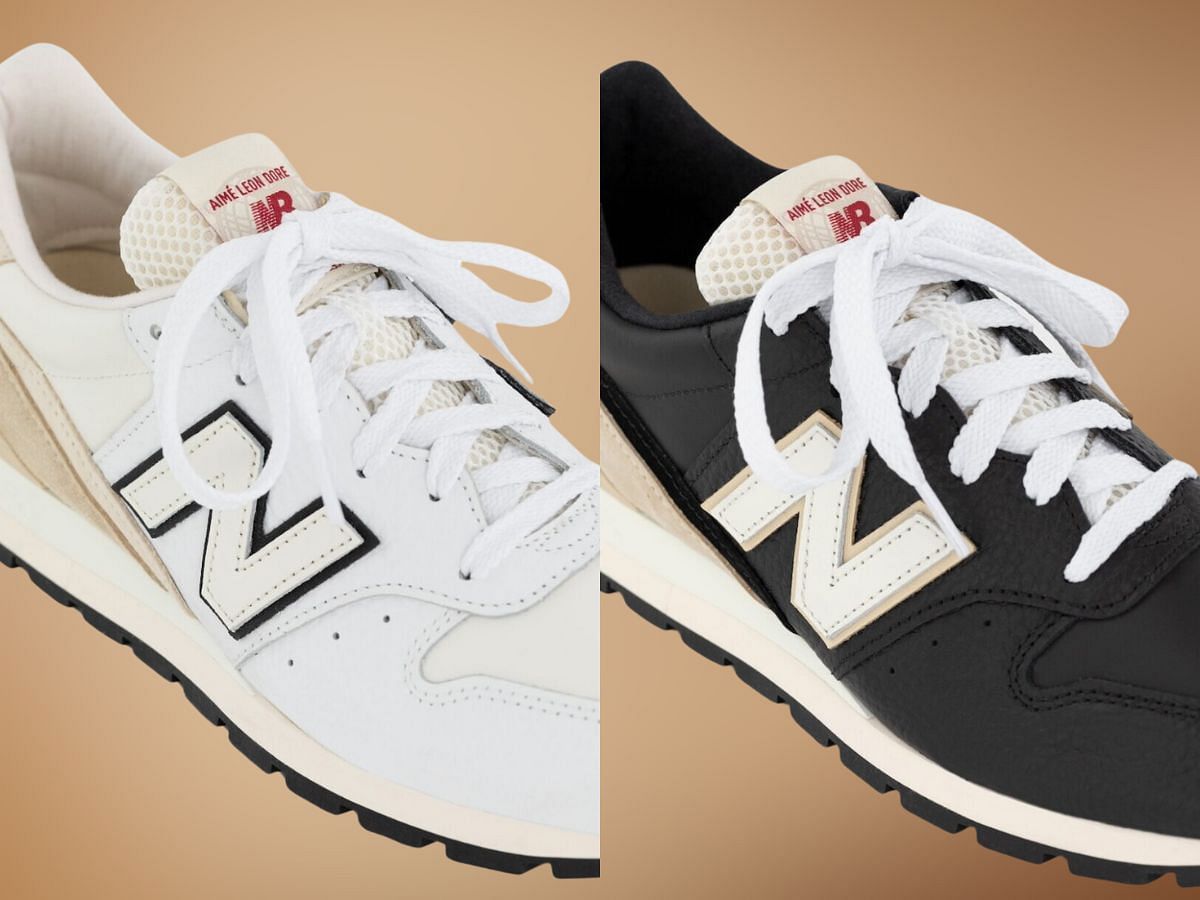 Aim&eacute; Leon Dore x New Balance 996 &quot;White&quot; sneakers (Image via SBD)