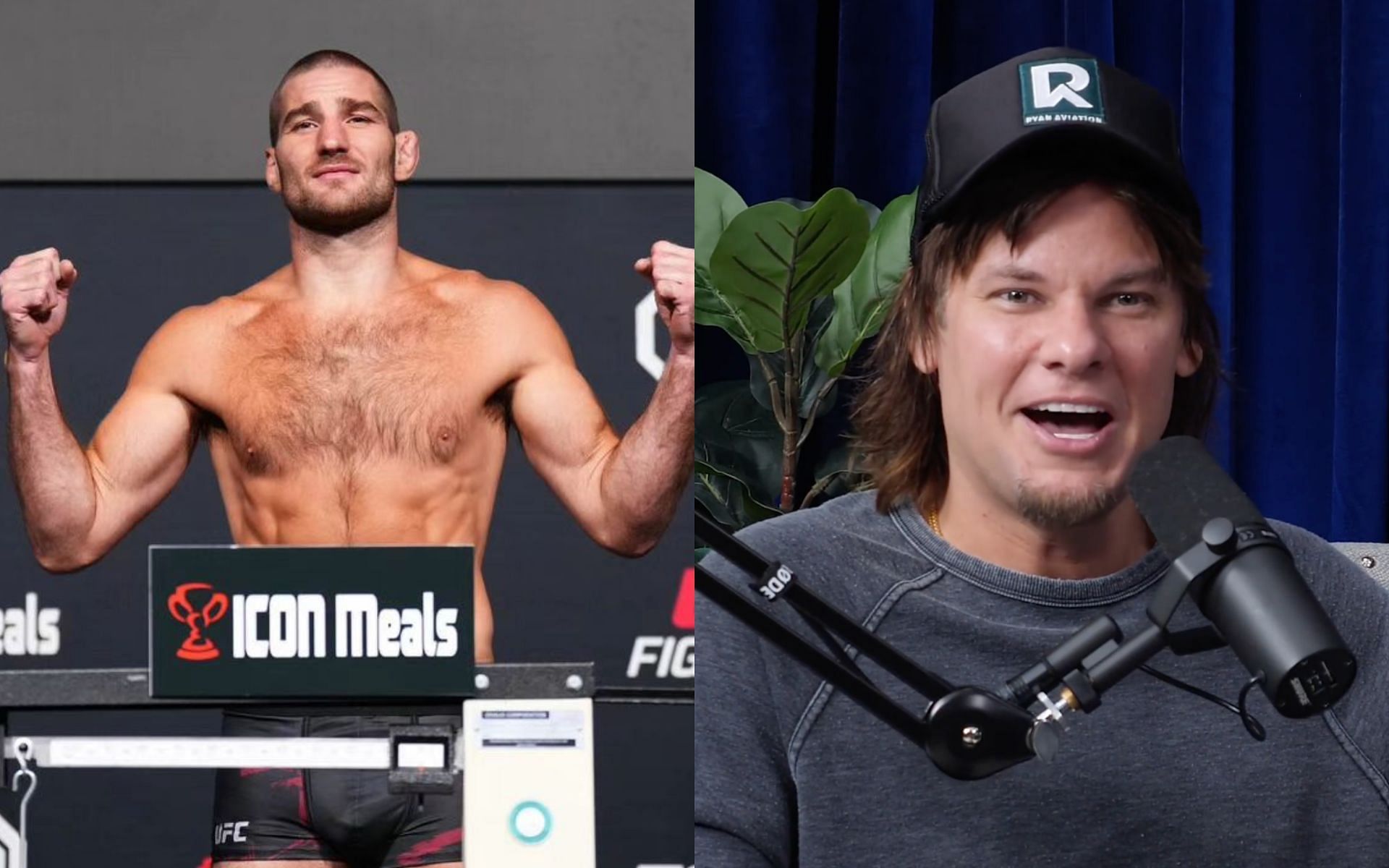 Sean Strickland (left) appeared on Theo Von