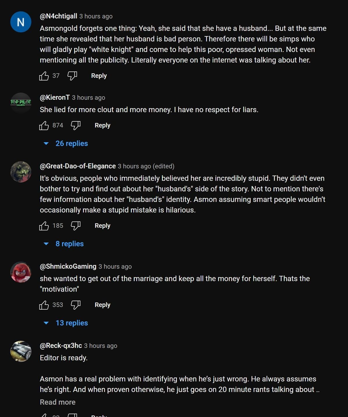 "There's no reason not to believe that" Asmongold defends Amouranth in