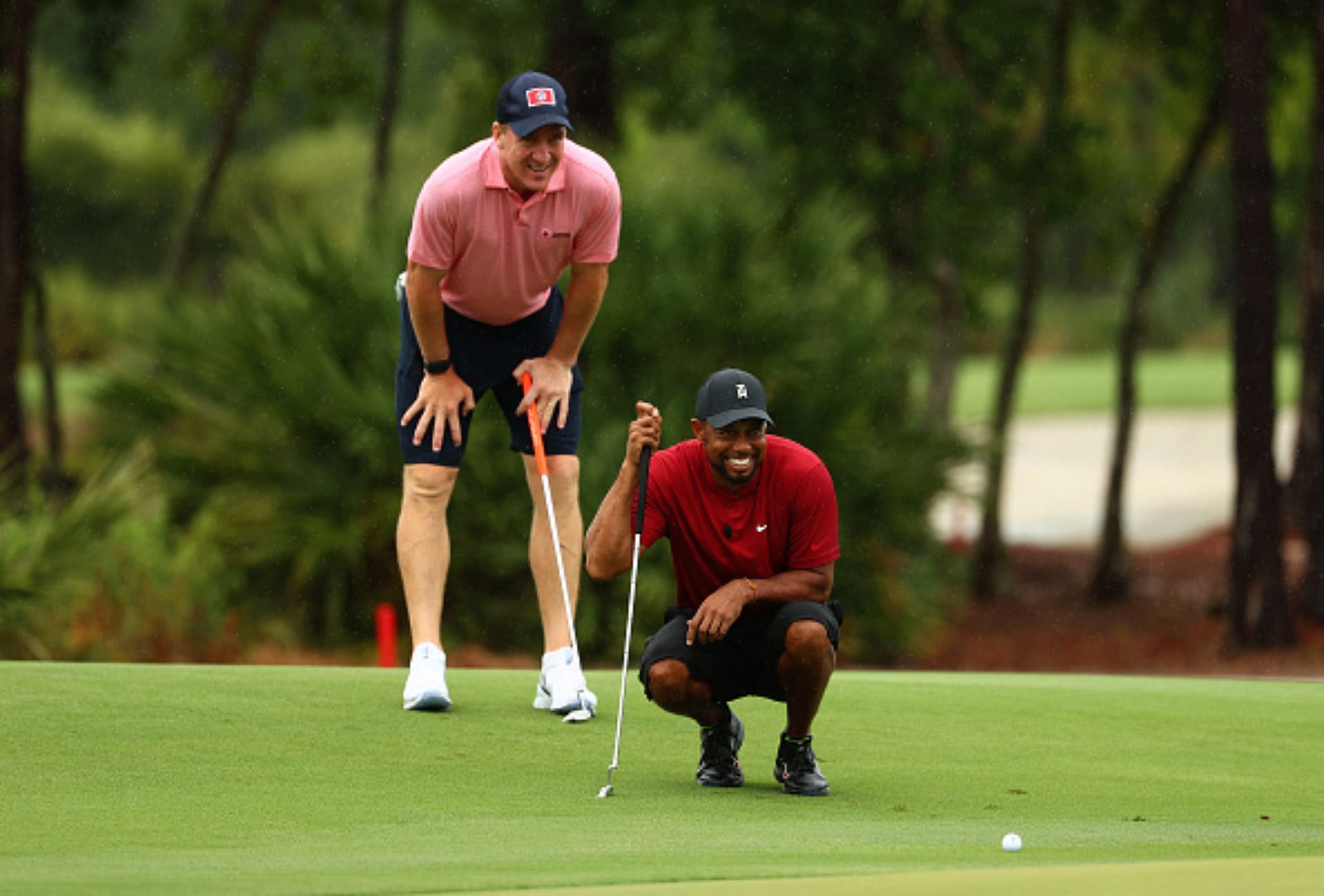 Tiger Woods and Peyton Manning, The Match, 2020 (Image via Getty).