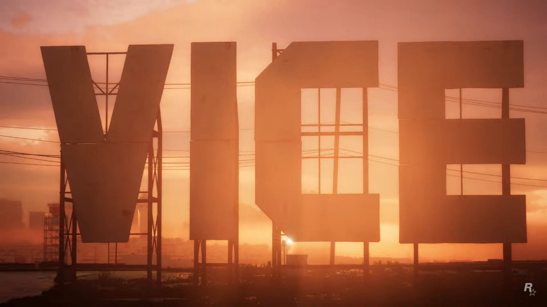 The VICE sign that was displayed in the trailer (Image via Rockstar Games)