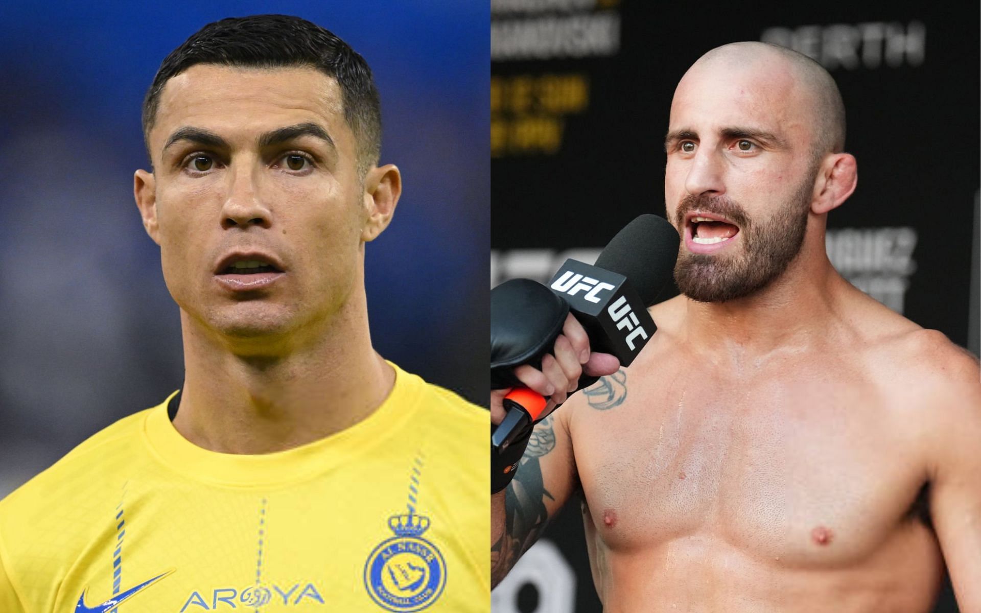 Cristiano Ronaldo (left) and Alexander Volkanovski (right) [Images Courtesy: @GettyImages]