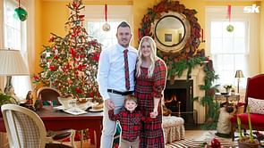 Angels outfielder Mike Trout and family unwrap holiday harmony in coordinated checkered Christmas outfits