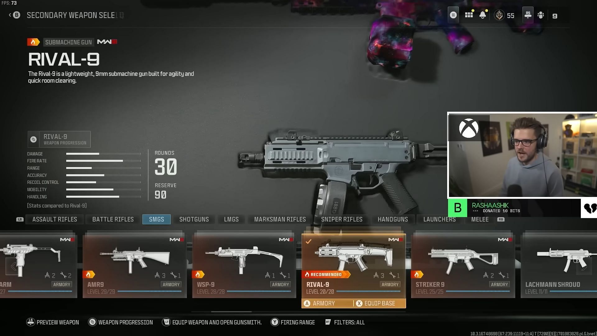 Rival-9 SM G in WZ (Image via Activision and youtube.com/@BennyCentral)