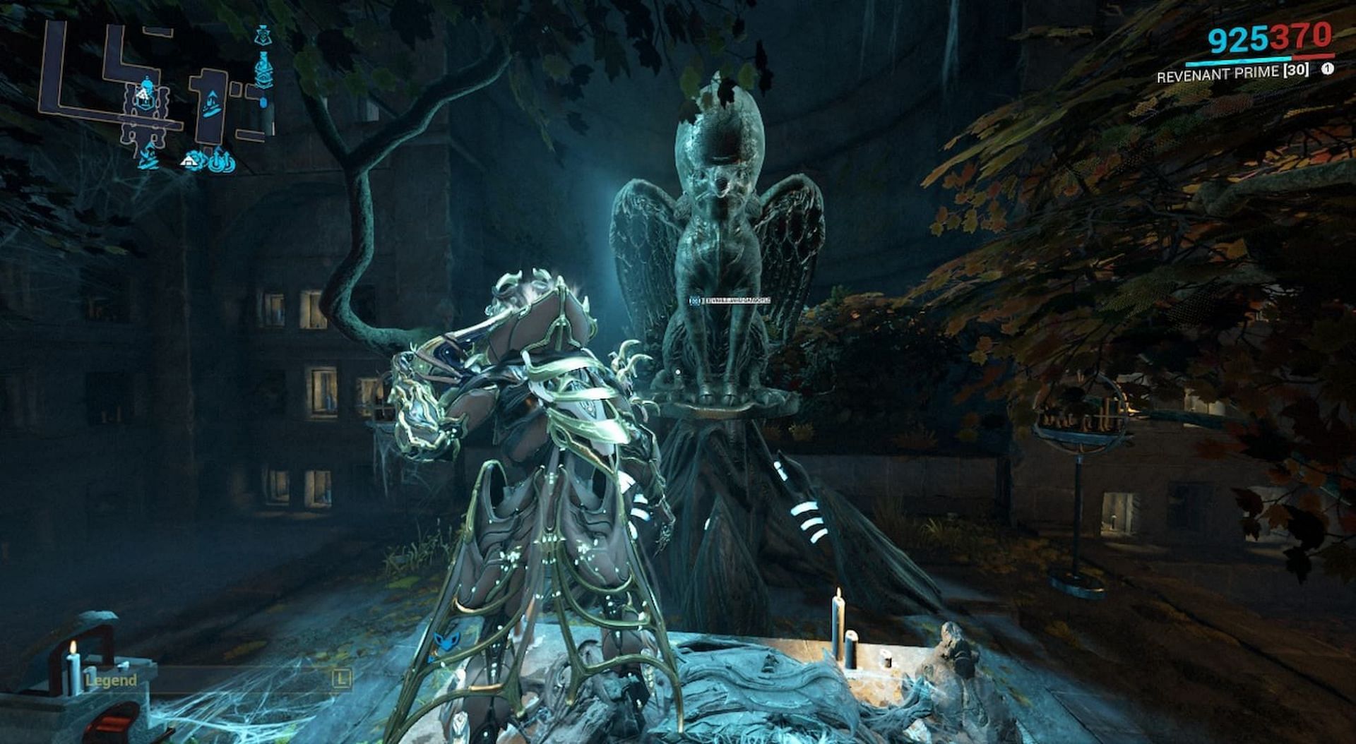 Interact with the Gargoyle Statue in your Dojo to get rewards or contribute Curses of Knowledge (Image via Digital Extremes)