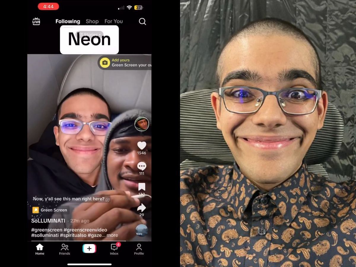 soLLUMINATI brutally roasts N3on on TikTok (Image via TikTok.soLLUMINATI and Instagram/N3on)