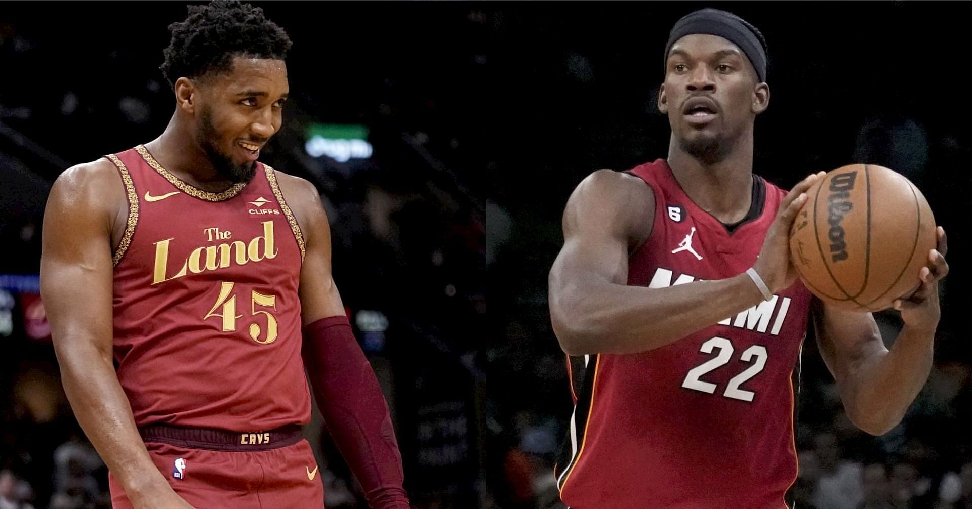 Cleveland Cavaliers star shooting guard Donovan Mitchell and Miami Heat superstar forward Jimmy Butler