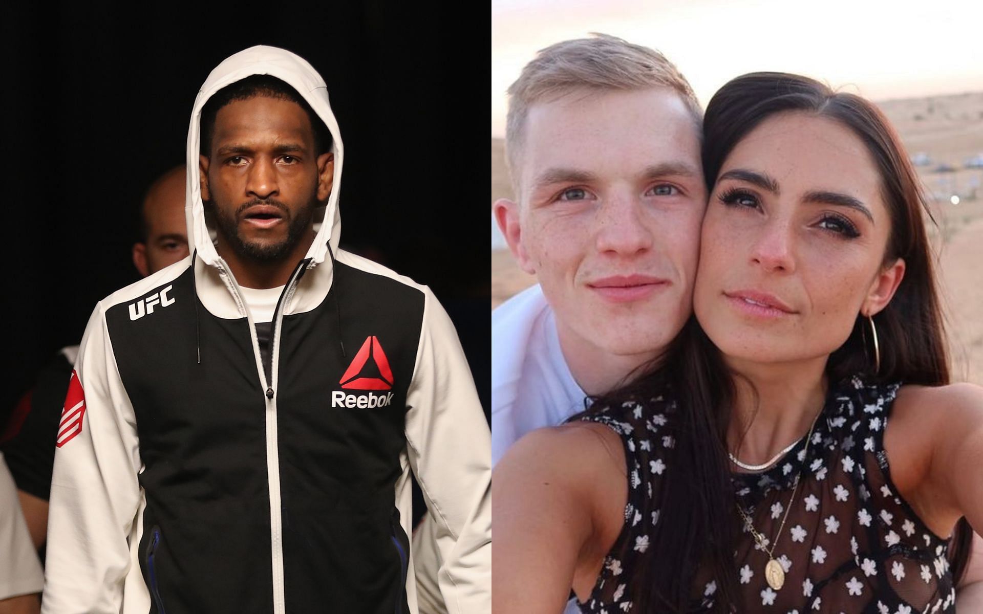 Neil Magny (Left); Ian Garry and Layla Anna-Lee (Right) [*Image courtesy: Getty Images; @laylaannalee Instagram]