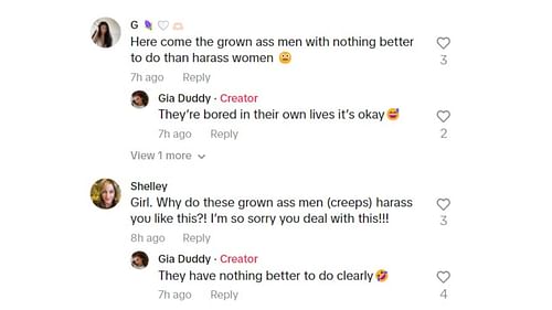 Image Credit: Gia Duddy's TikTok comment section