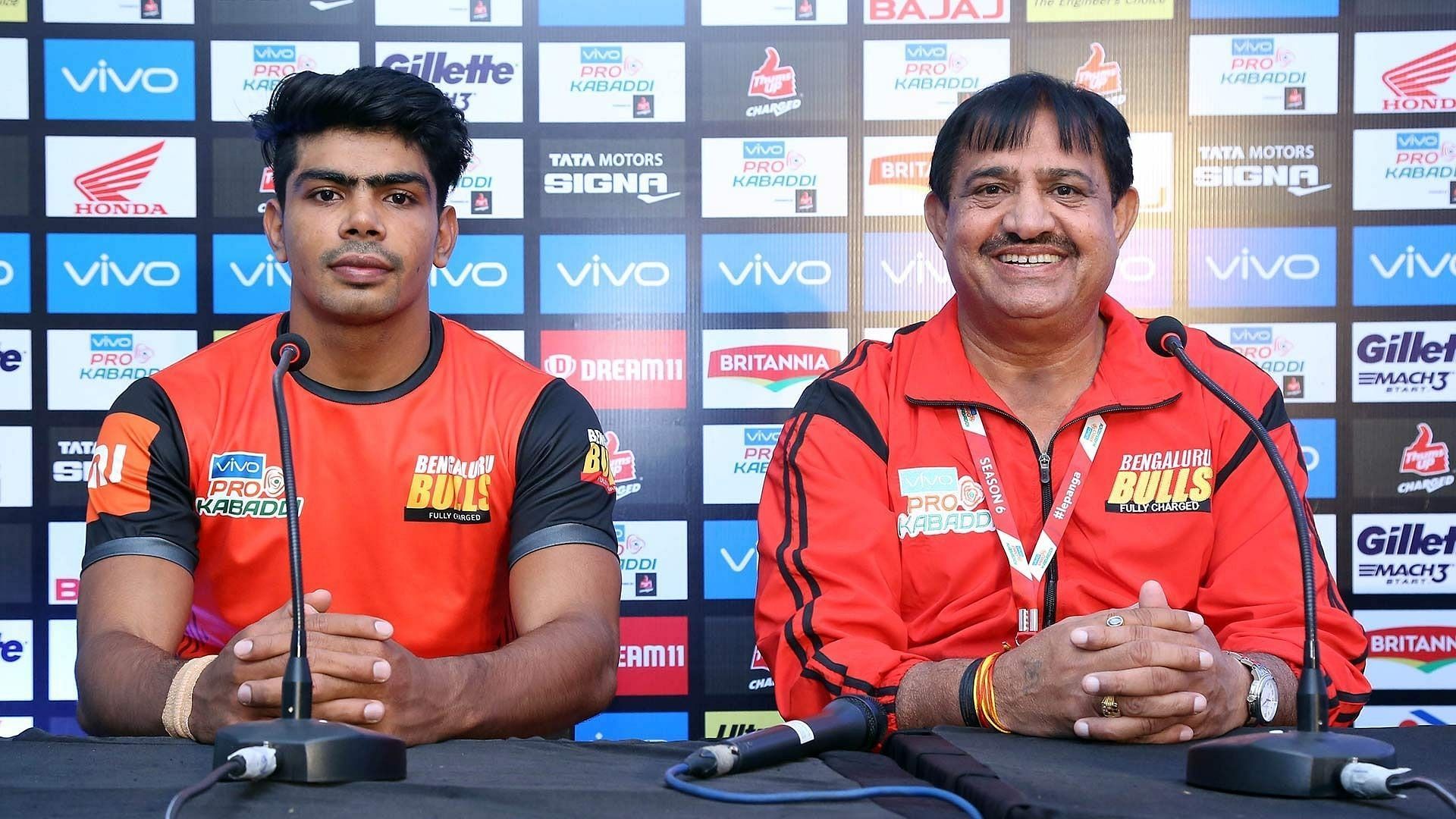 Randhir Singh Sehrawat and Pawan Sehrawat (Image via Pro Kabaddi League)