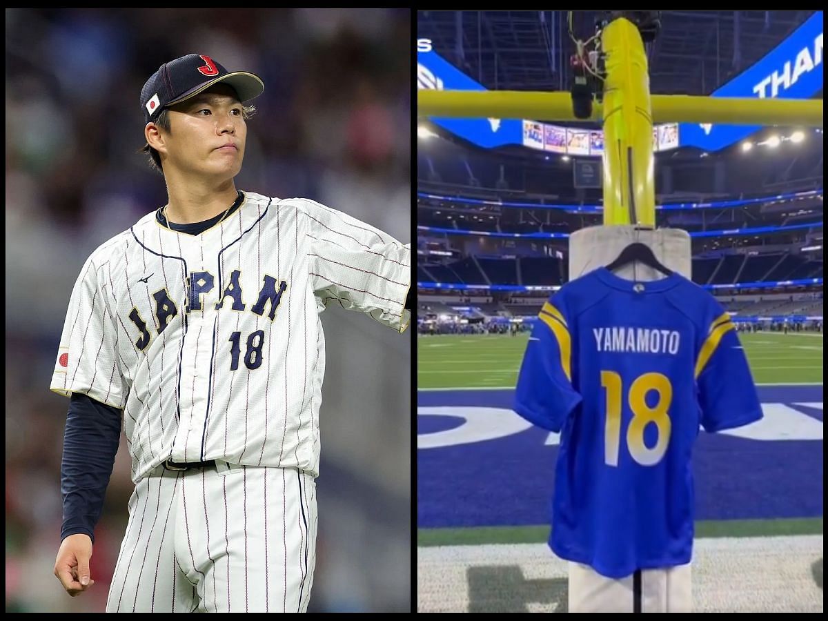 Los Angeles Rams unveil custom-made jersey for Yoshinobu Yamamoto minutes after Dodgers deal