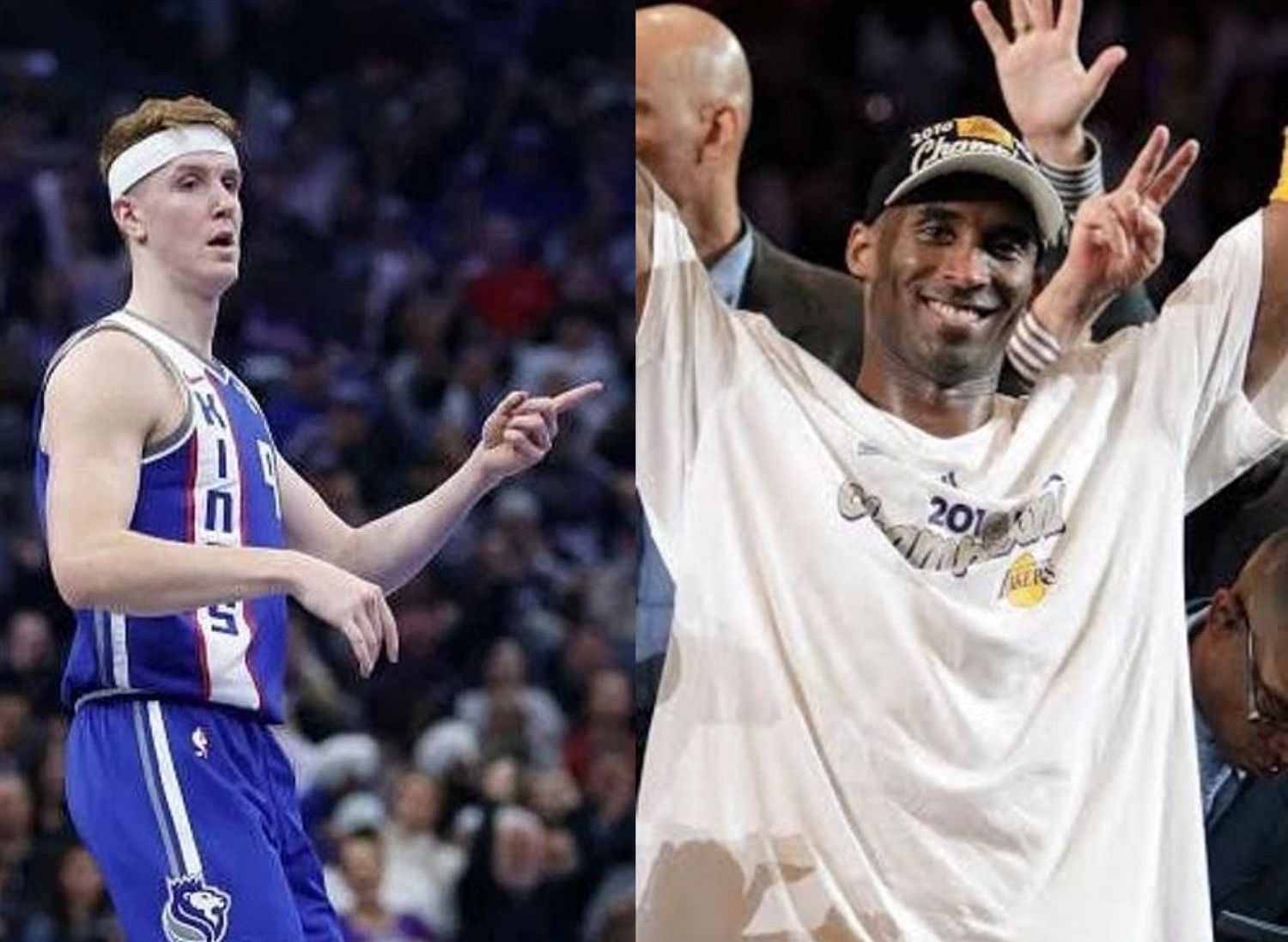Sacramento Kings guard Kevin Huerter (L) is amazed with how Kobe Bryant approached his basketball career.