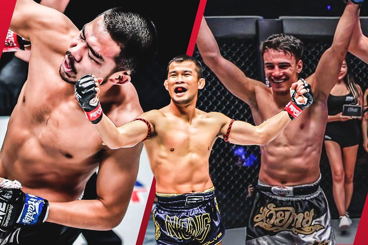 Prajanchai PK Saenchai (left), Nong-O Hama (center), and Joseph Lasiri (left) | Image credit: ONE Championship