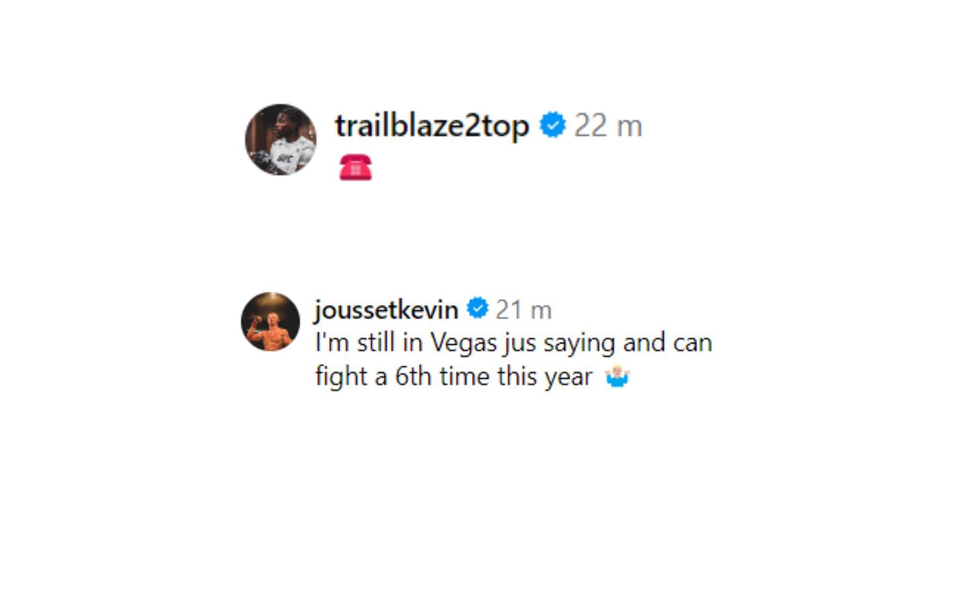 Reactions under Dana White&#039;s post on Instagram