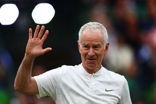 John McEnroe pictured at Wimbledon 2023