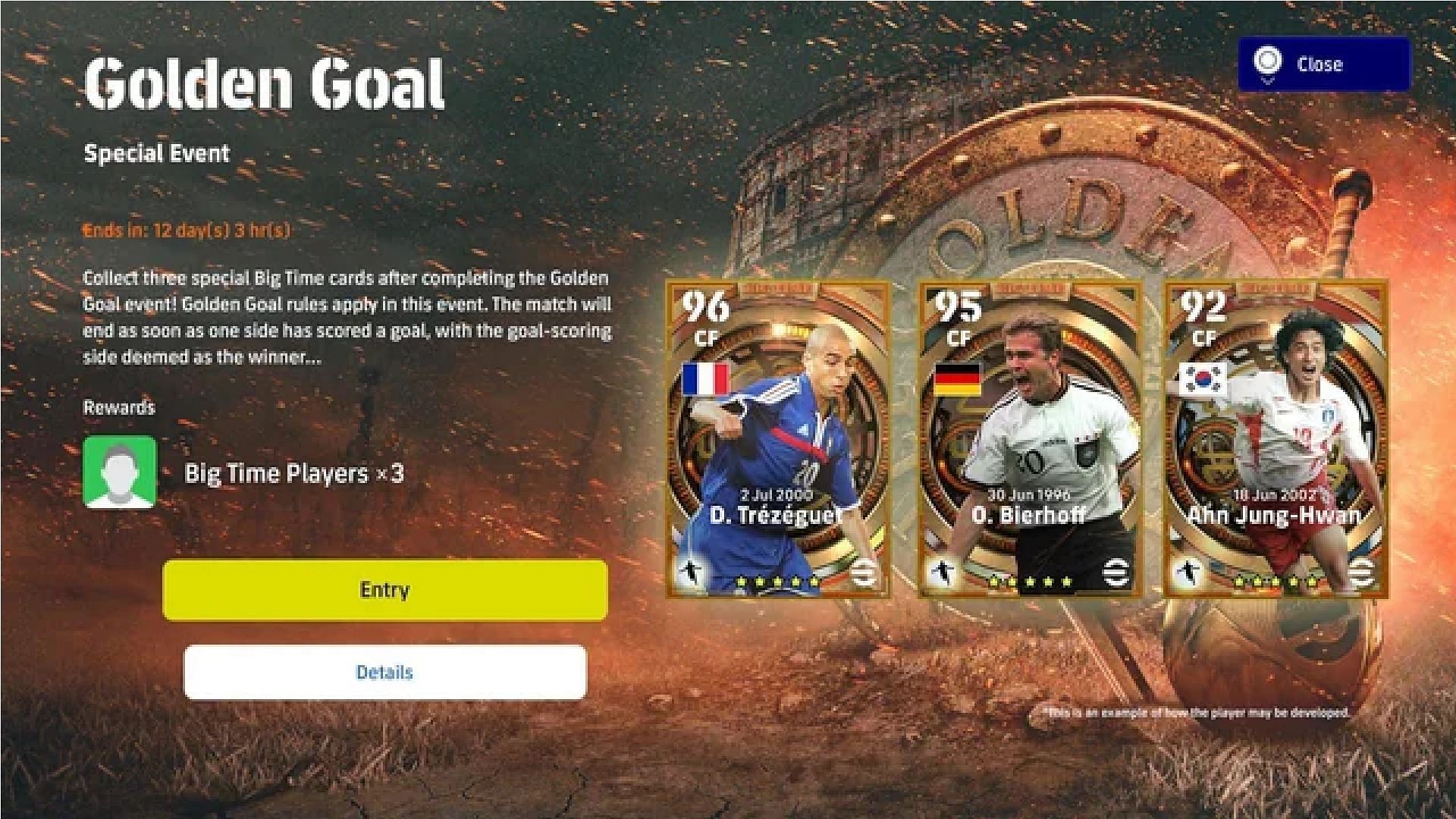 Golden Goal will be an exciting event this Festive Season Campaign in eFootball 2024 (Image via Konami)