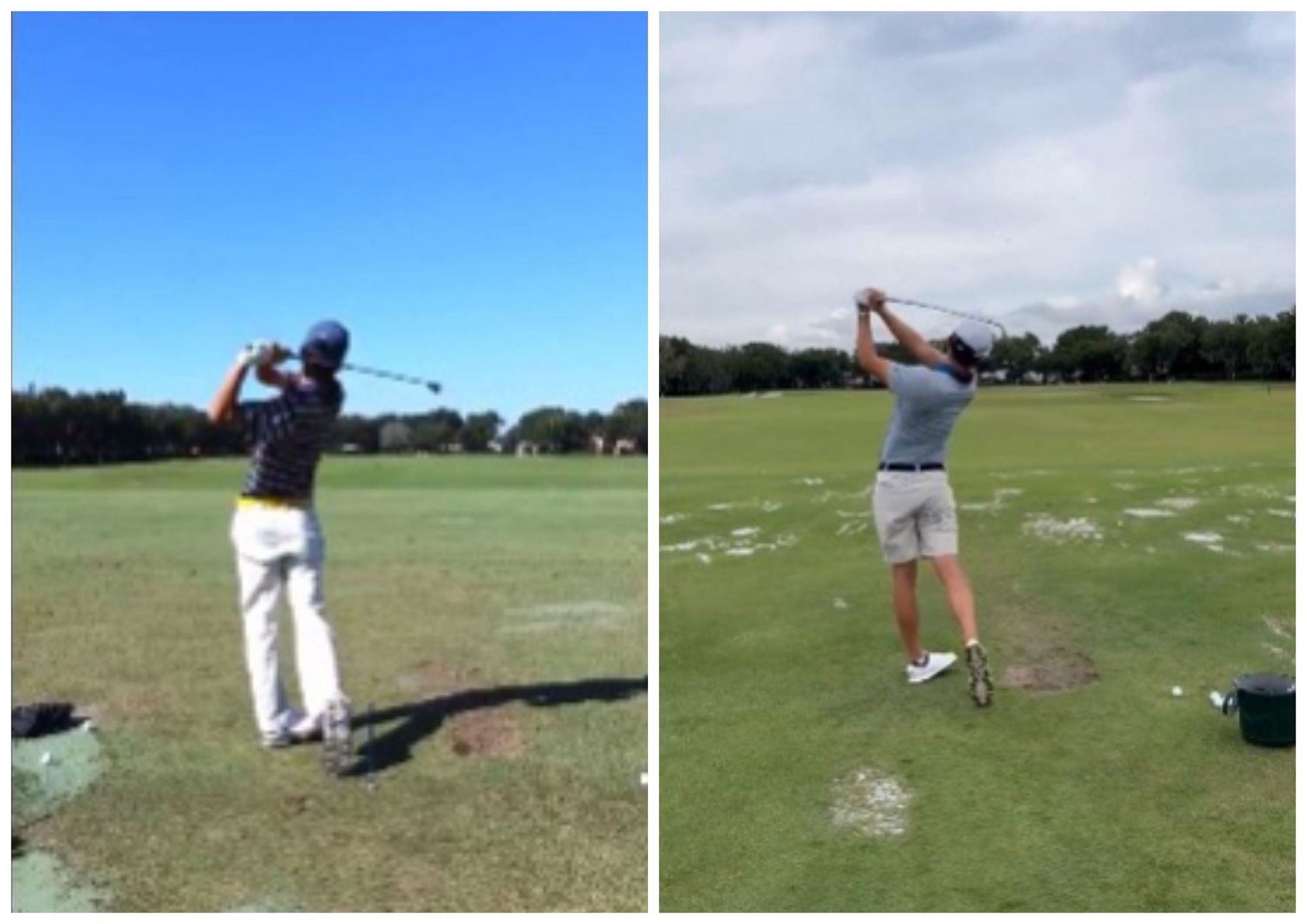 Michael Kim shares the difference between his golf swing over the years (Image via Twitter.com/Mike_kim714)