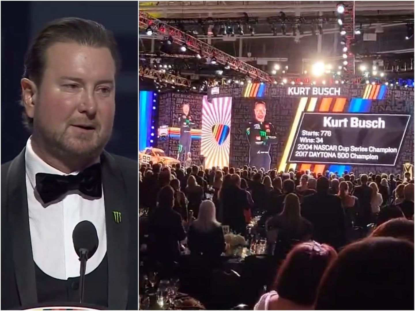 Kurt Busch receives standing ovation ahead of emotional NASCAR Awards