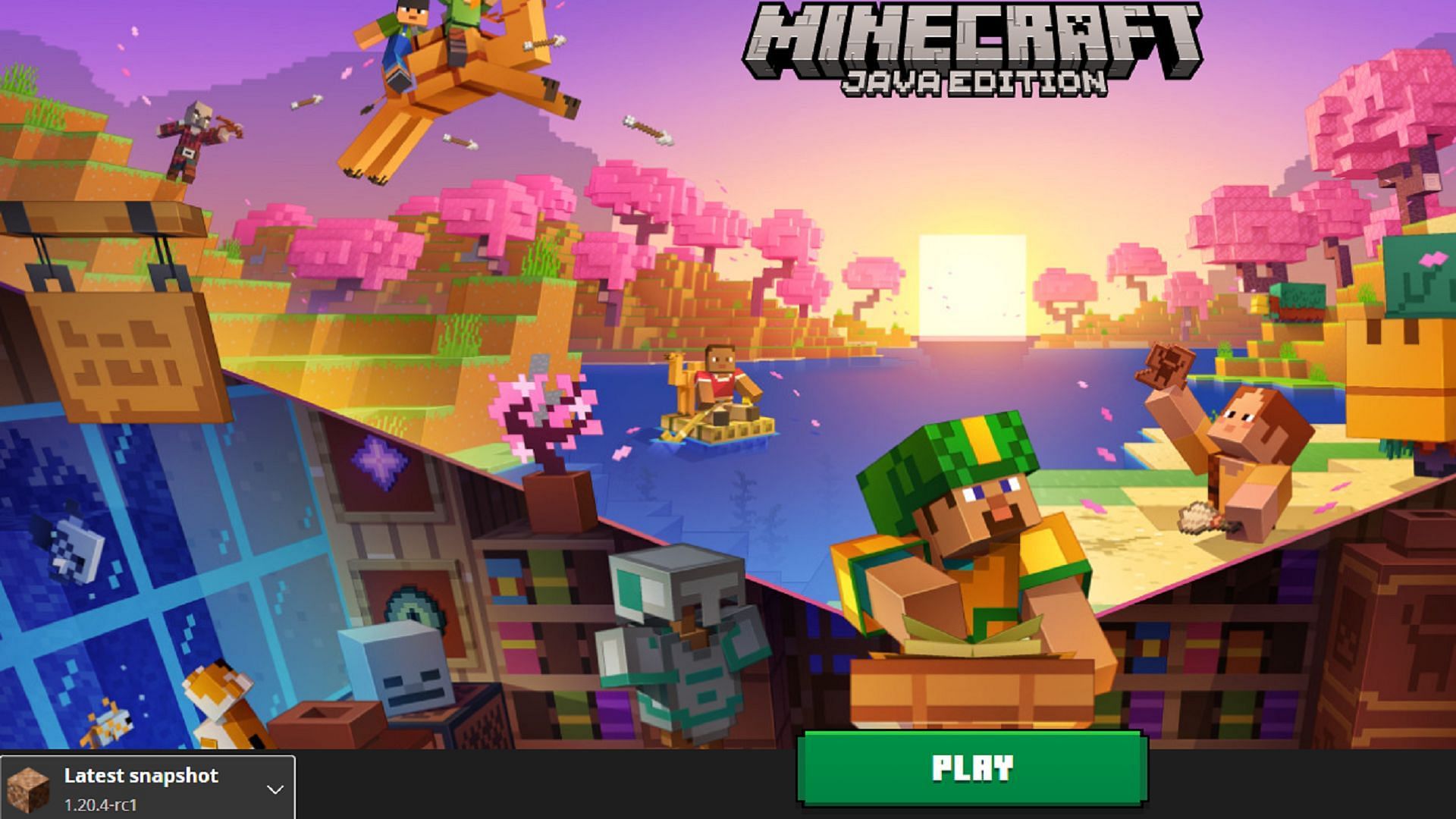 The Minecraft Launcher allows for quick access to the latest snapshots, pre-releases, and release candidates (Image via Mojang)