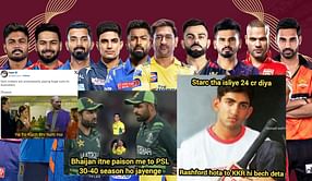 "Rinku Singh (55 lakh) watching Yash Dayal sold for 5 crore in auction" - Top funny memes from IPL 2024 Auction
