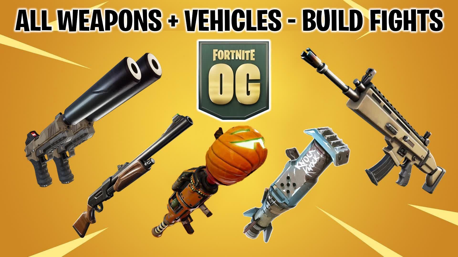 All Weapons + Vehicles - Build Fights map (Image via Epic Games/Fortnite)