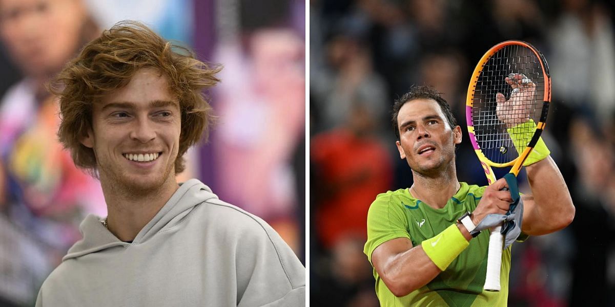 Andrey Rublev and Rafael Nadal