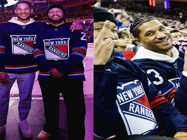  Jalen Brunson and Josh Hart in attendance for New York Rangers