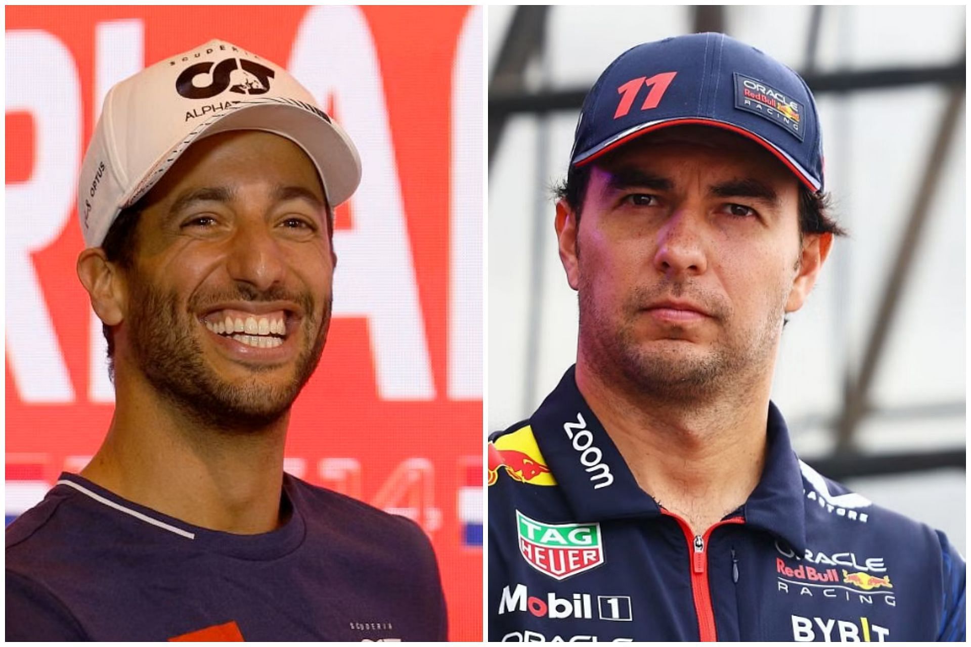 Daniel Ricciardo (L) and Sergio Perez (R) (Collage via Sportskeeda)