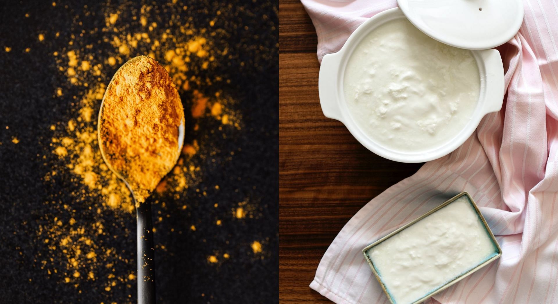 Turmeric yoghurt face face mask (Image via pexels/ Karolina Grabowska &amp; elif tekkaya)