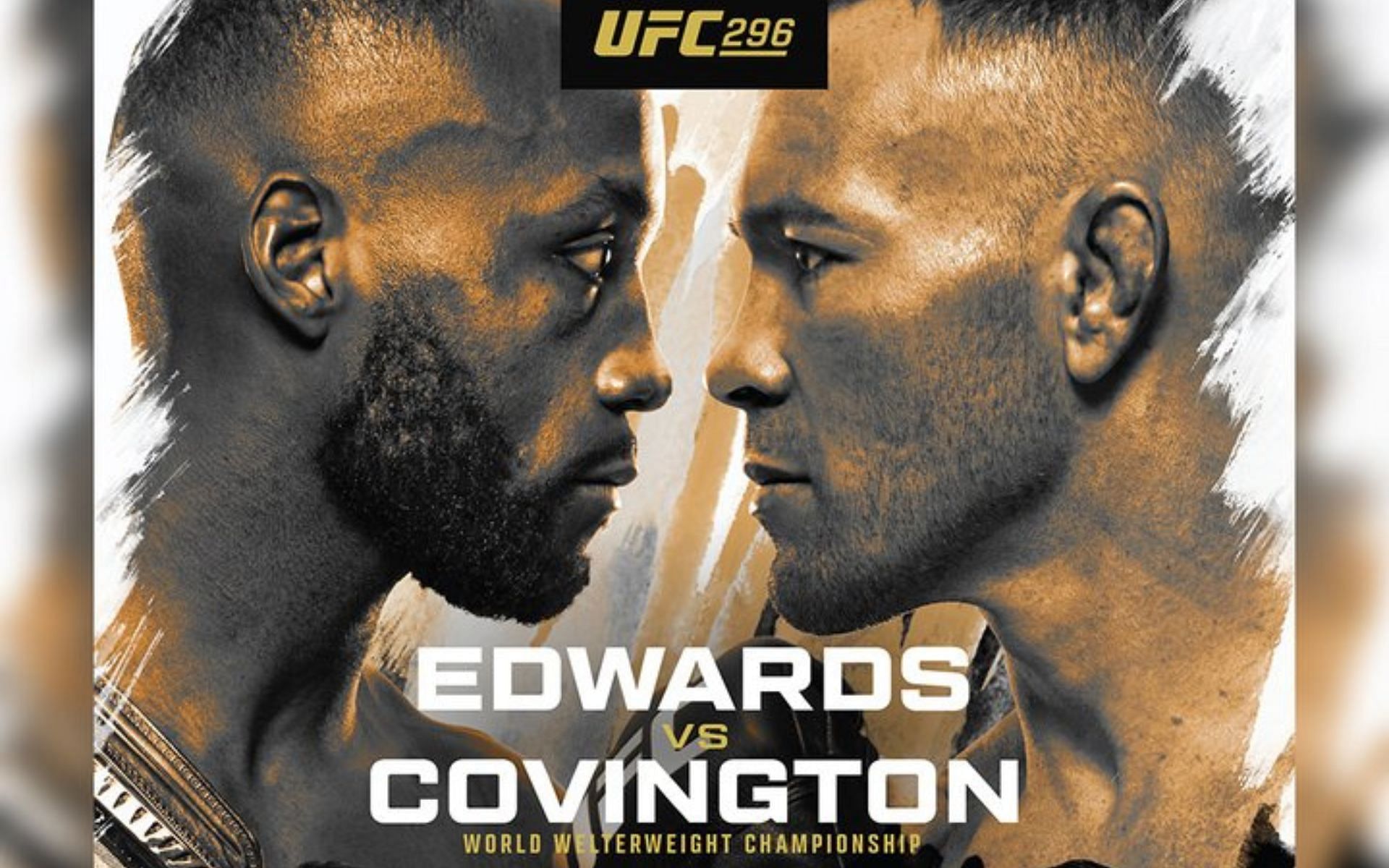 Edwards vs. Covington official UFC 296 poster (Images courtesy @ufc on X)