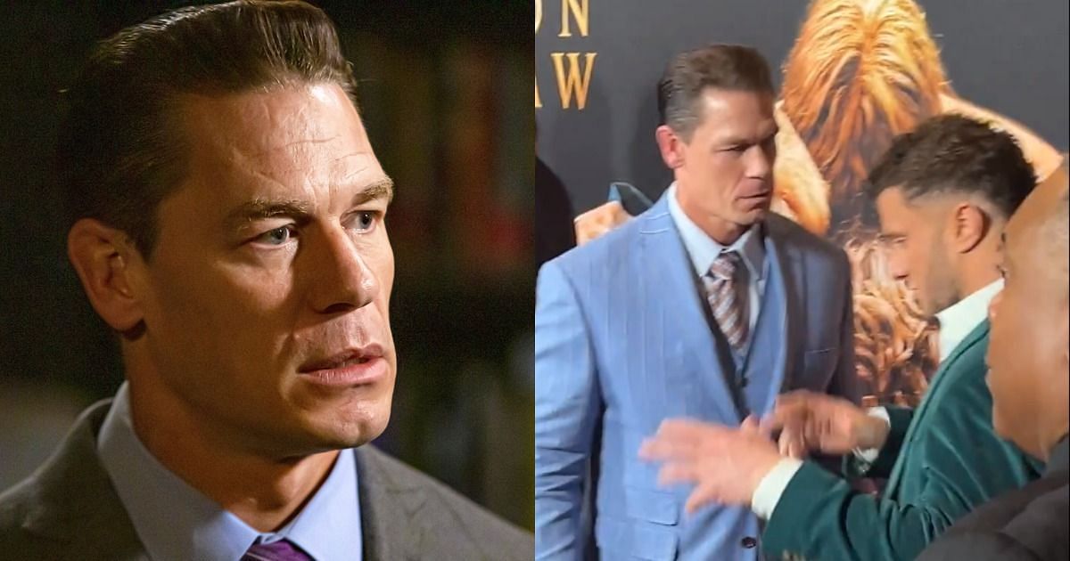 John Cena and MJF at the Iron Claw movie premiere