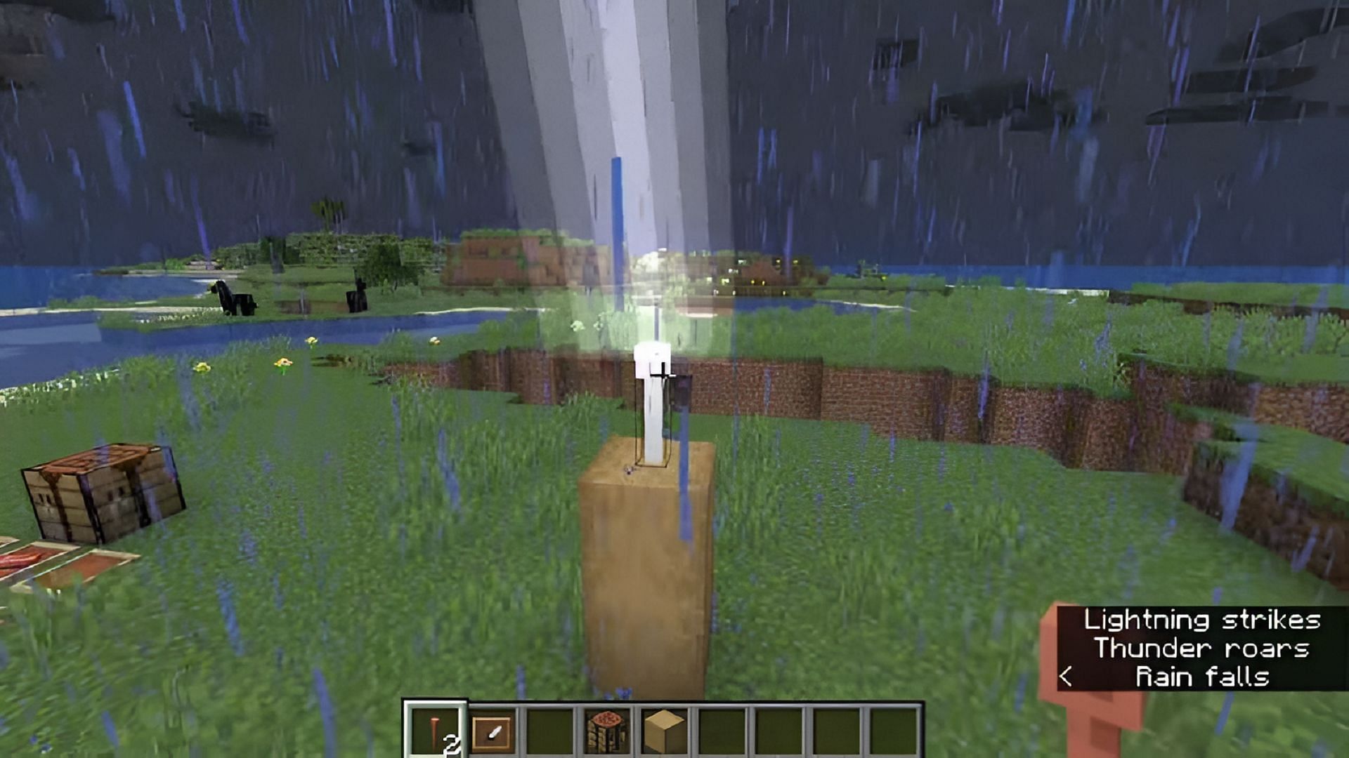 Lightning rods can keep players’ builds safe from errant lightning strikes (Image via Mojang)