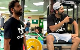 [In pictures] Team India captain Rohit Sharma trains intensely in gym ahead of South Africa tour