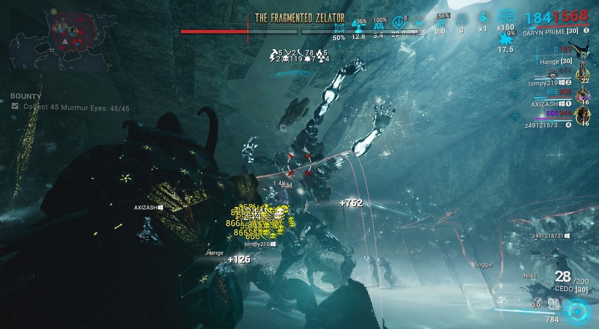 The Fragmented boss in Deimos drops Melee Arcanes. (Image via Digital Extremes)