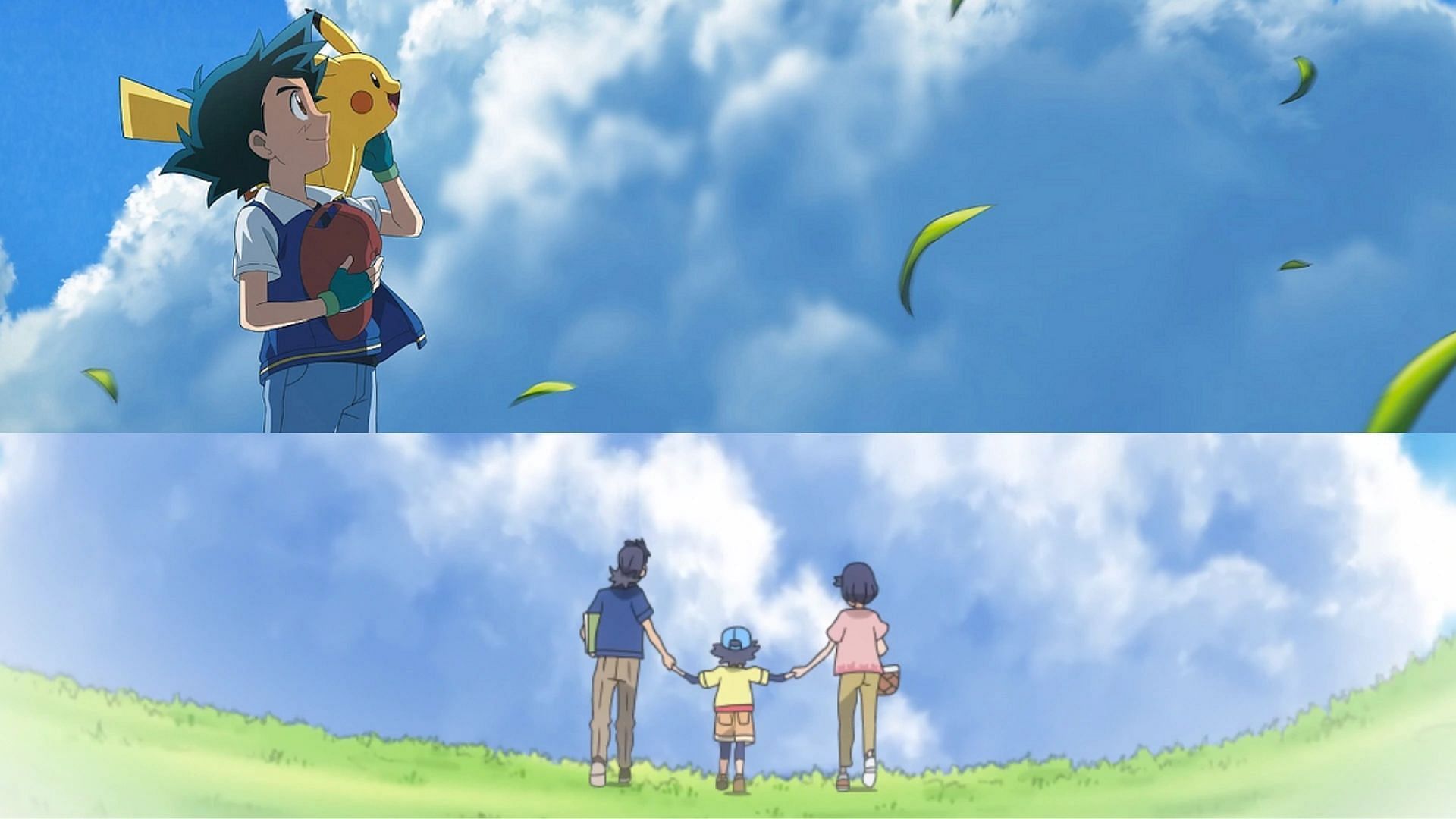 Ash and Haruto&#039;s family (Image via The Pokemon Company)