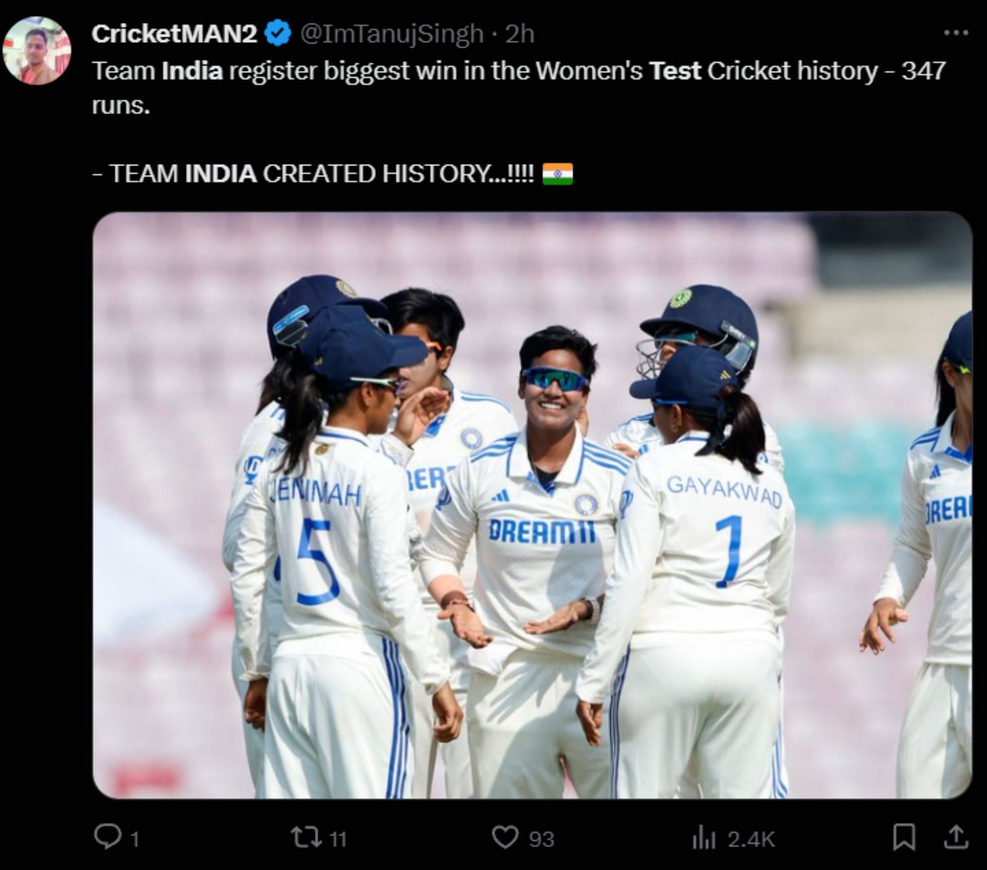 X users react to India&#039;s win.