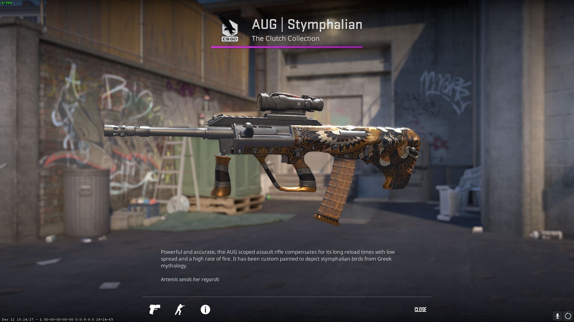 AUG | Stymphalian in CS2 (Image via Valve)