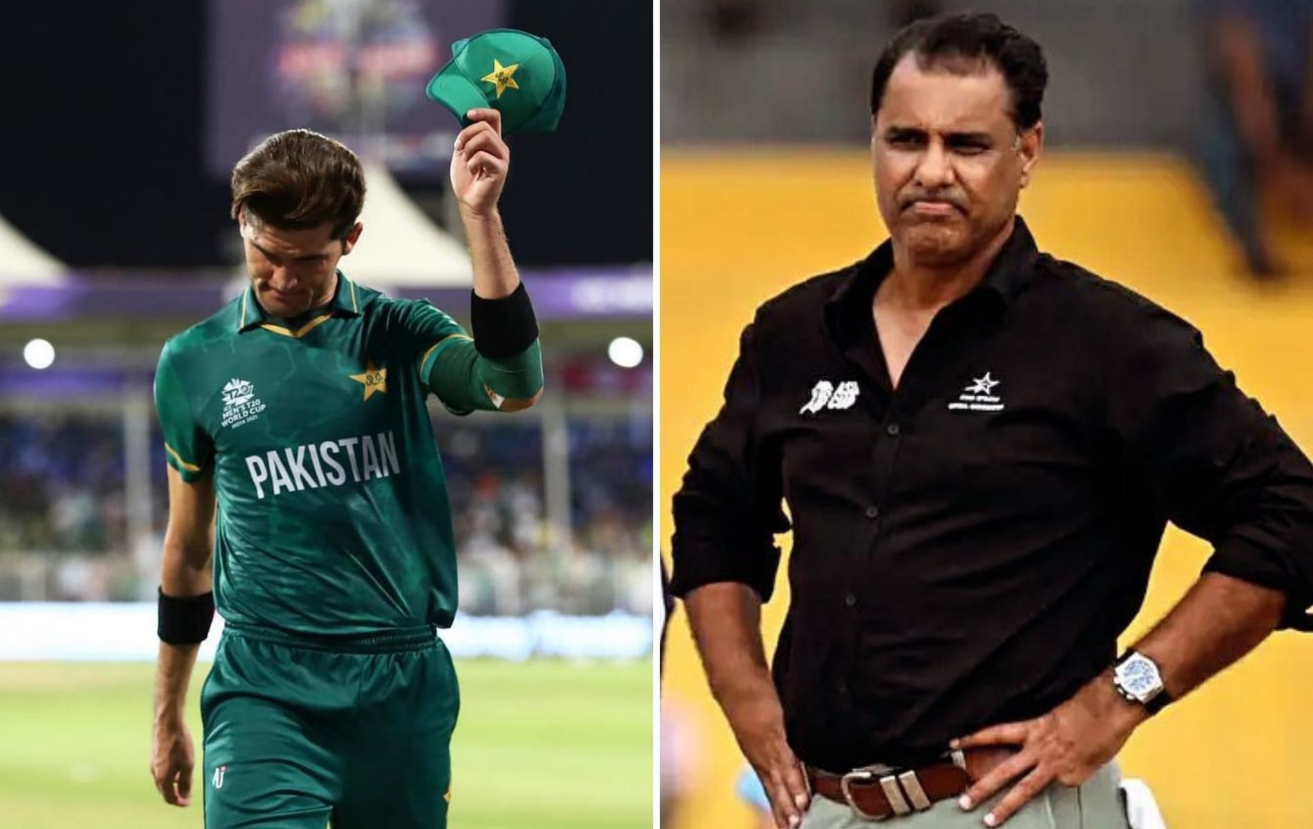 Shaheen Afridi (L) and Waqar Younis (R). (Pics: Instagram)
