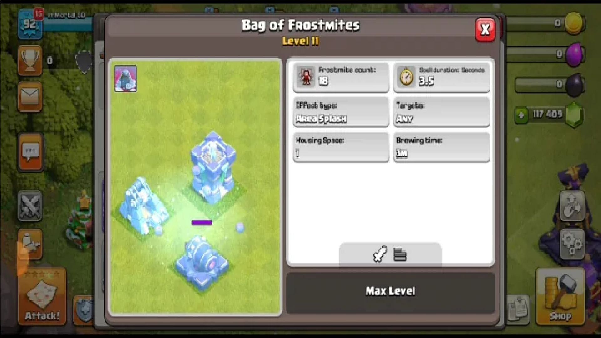 Frostmite Spells are the latest addition in Clash of Clans Clashmas 2023 (Image via Supercell)