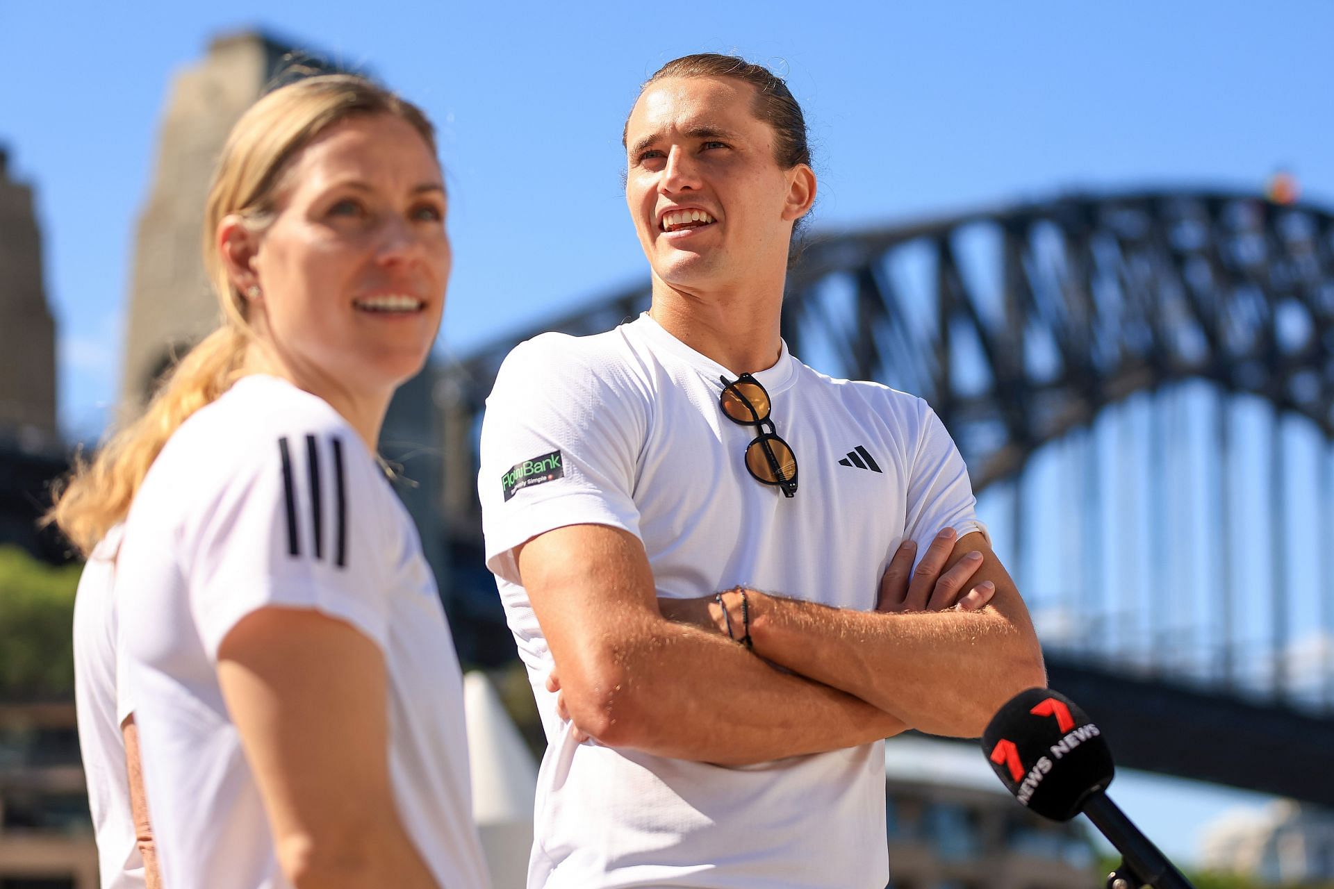 Angelique Kerber and Alexander Zverev at the 2024 United Cup.