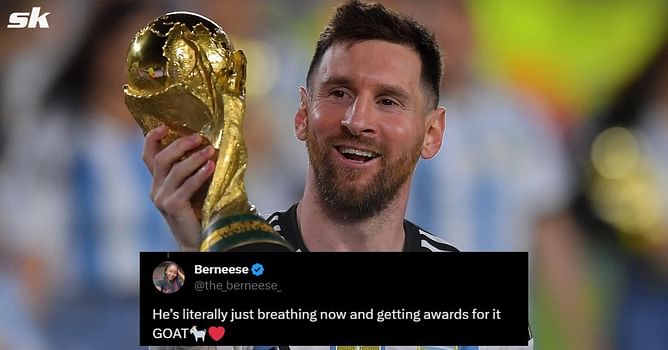 "Literally just breathing now and getting awards for it" - Fans react as Lionel Messi wins Best athlete of 2023 award in Argentina