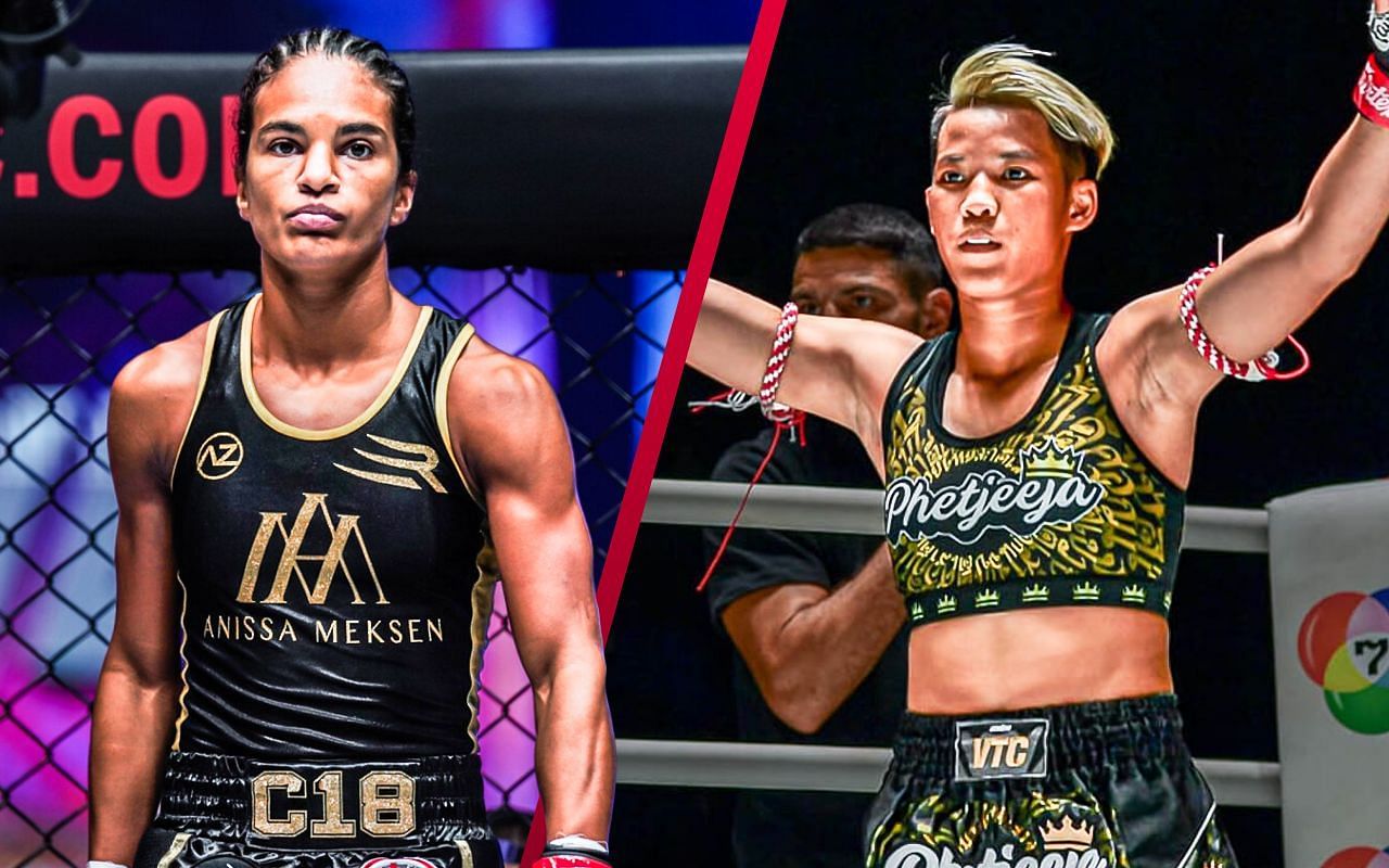Anissa Meksen (L) will mark her return to ONE action against Phetjeeja (R) at ONE Friday Fights 46. -- Photo by ONE Championship