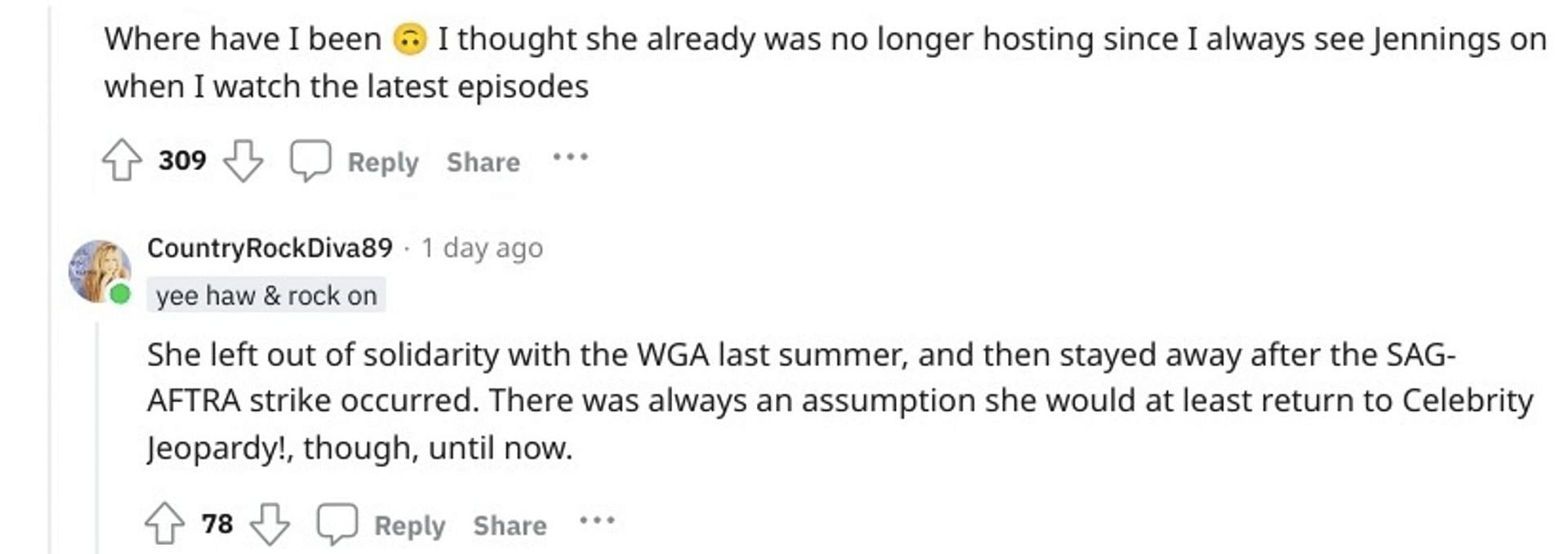 Fans react to Mayim Bialik leaving the game show (Image via Reddit)