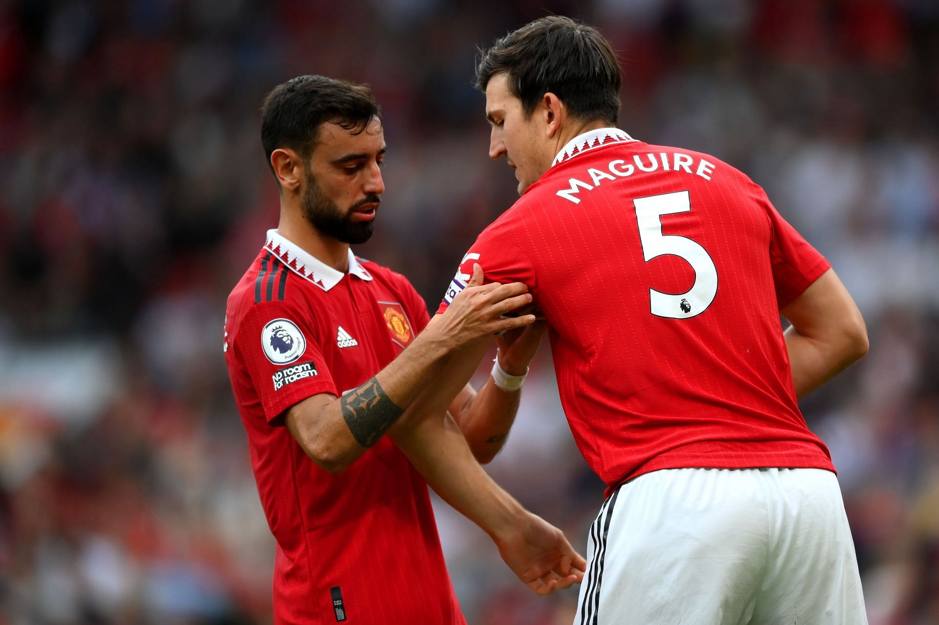 Bruno Fernandes took the armband from Harry Maguire in the summer.