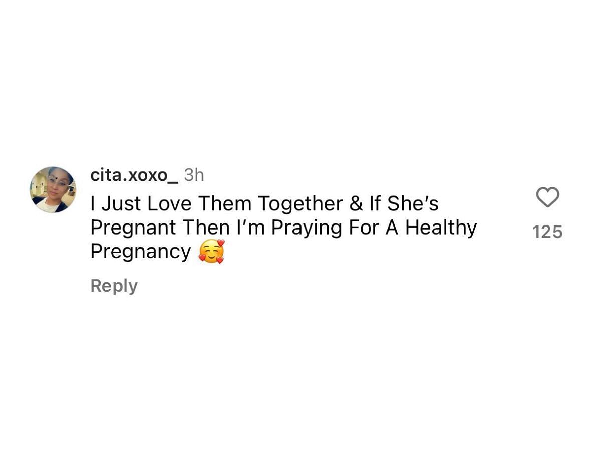 A user wishes the couple good (image via @cita.xoxo on Instagram)