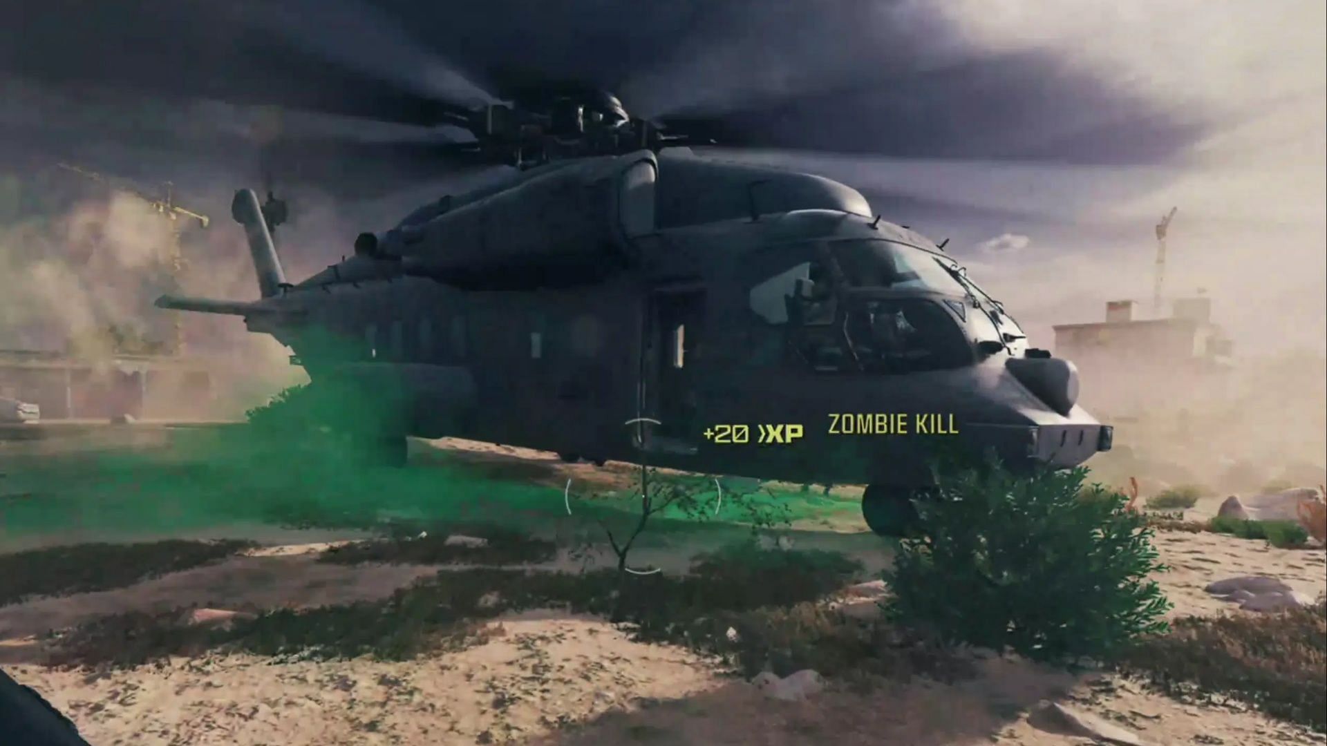 Exfil helicopter in MW3 Zombies