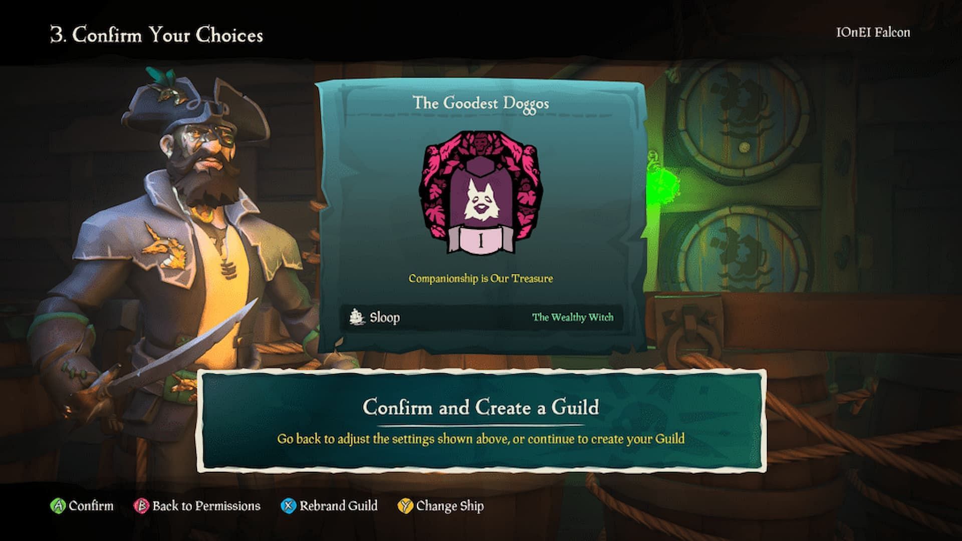 Creating a guild in Sea of Thieves (Image via Rare)