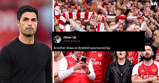 "Start learning Chinese buddy," "Always the weakest link" - Arsenal fans call out star for his 'stinker' of a performance in draw with Liverpool